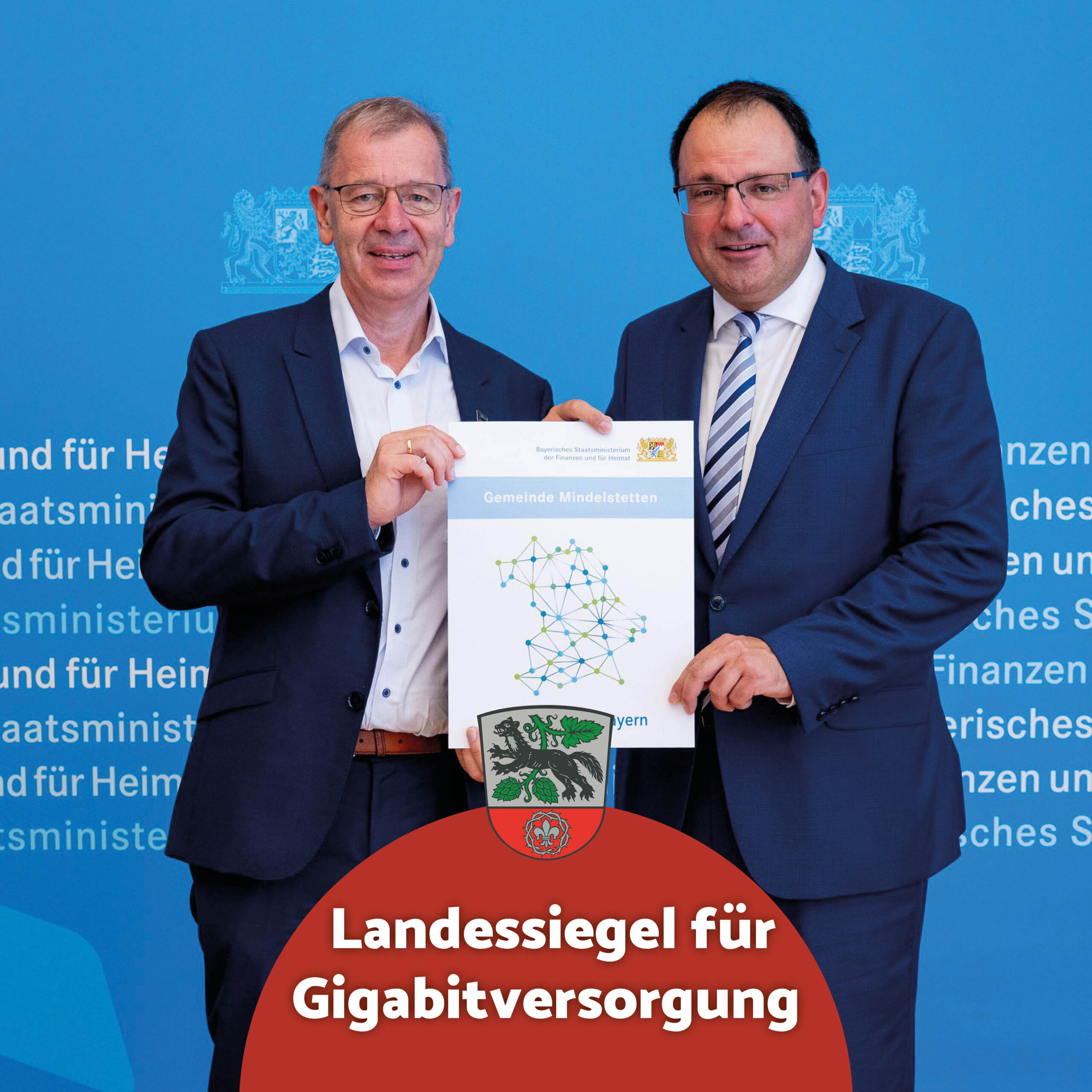 Landessiegel für Gigabitversorgung